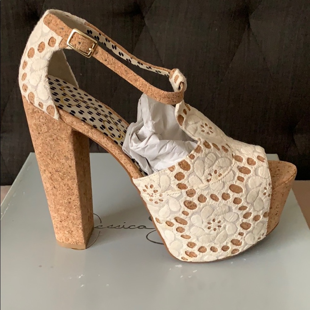 Jessica Simpson platform open toe heel